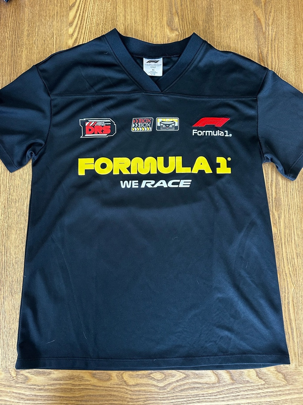 Dry fit Black Formula One (F1) Logo Tee